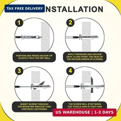 Heavy Duty Drywall Anchors and Screws Kit Including Self-DrillingToggle Anchors