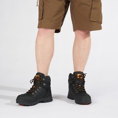 NINGO Men’s Heavy Duty Work Boots Steel Toe Puncture Proof Leather Safety Shoes