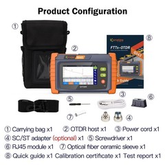 Komshine Fiber Optic OTDR 1310/1550nm 26/24dB Build in OPM/VFL/OLS/RJ45 Function