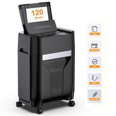 QUIETLEMON 120 Sheet Paper Shredder Cross Cut 5.28Ga Commerical For Office Home.