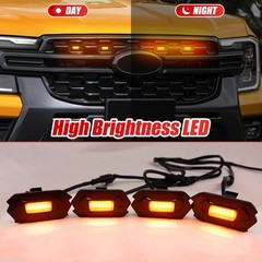 Upgraded 4 PCS Led Grill Lights Compatible with Ford Ranger T9 2022-2025 Fuse