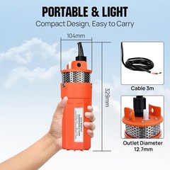 ECO-WORTHY 12V DC Submersible Well Water 12v 96w Pump, Pump