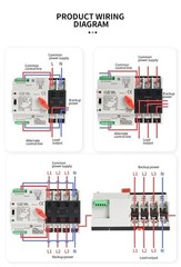 Dual Power Automatic Transfer Switch 63A 100A PC 110V 220V 50/60Hz Household