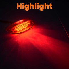 Motorcycle ATV Tail Light Brake License Plate Rear Lights 28 LEDs D Color: Red