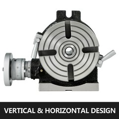 VEVOR 6″ 4-Slot Rotary Table for Milling – Horizontal/Vertical Dividing Plates