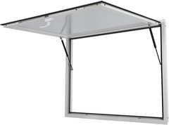 Aluminum Concession Window Food Truck Service Window w/Awning Door 4 Sizes