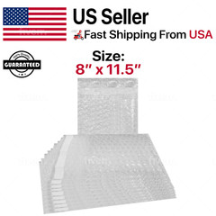 8″ x 11.5″ Bubble Pouches Bags Clear Self Seal Protective Cushioning Wrap 8×11
