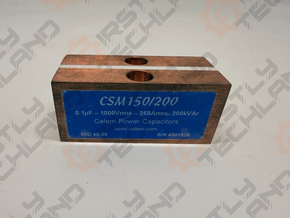 CSM150/200 0.1pF – 1000Vrms – 250Arms-200kVAr Celem Power Capacitors