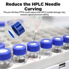 1000PCS 2ml Autosampler Vials+Pre-Slit Caps 9-425 Glass Bottle Screw Top HPLC GC