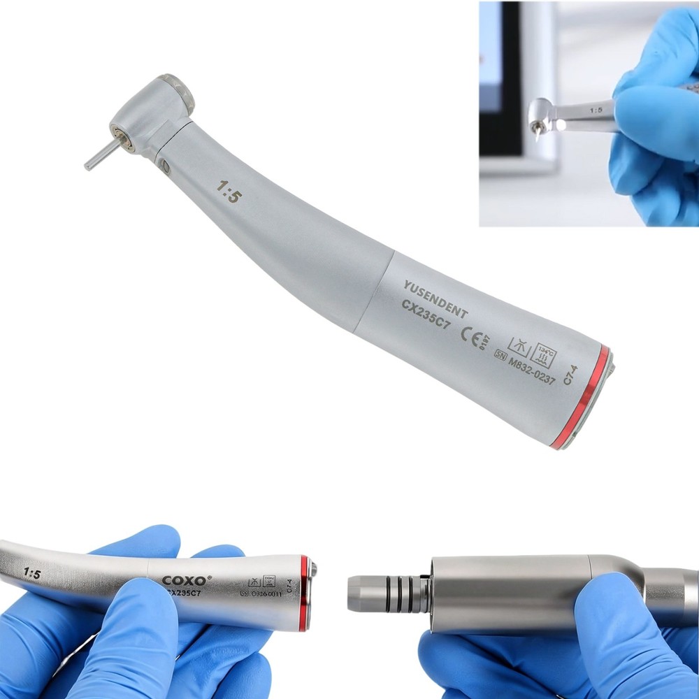 COXO CX235C7 Mini Head Speed Increasing Electric Handpiece 1:5 Contra Angle C7-4