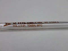 Kimble KIMAX-51 Glass TD 3mL Class A Reusable Volumetric Bulb Pipette Pipet