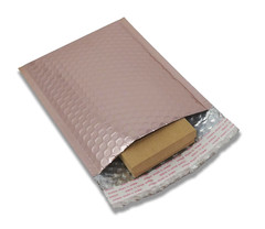 Nude Pink Metallic Bubble Mailers 8×12, 6×10, 4×8, Assorted Combo Shipping Pack