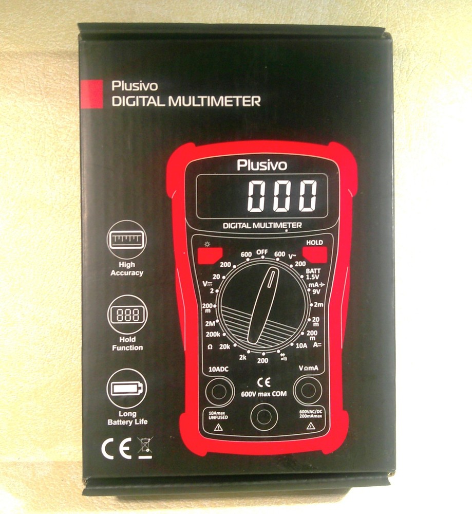 New in the box! Plusivo Palm Digital Multimeter w/ test lead set. Not Auto Range