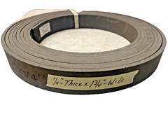 1/4″-thick x 1 3/4″-wide Flex molded wire back brake lining (sold by the foot)