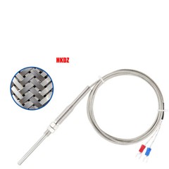 K Type Thermocouple Temperature Sensor Probe 0-400°C 2P Shielded Cable 30~200mm