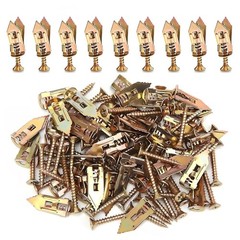 100PCS Drywall Self-Drilling Anchors with Screws Kit, 50 Metal Sheetrock Anchors