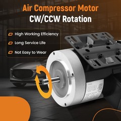 2HP Electric Motor Compressor Duty 56CFrame 3 Phase 5/8″ Shaft CW/CCW 3450 RPM