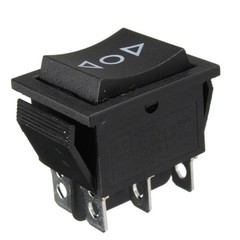 3-Position Momentary Rocker Switch 6-Pin Spring Return DPDT 16A 250V Car Hoist