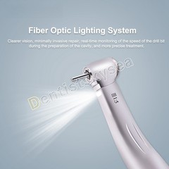 NSK Ti-MAX X95L Style Dental 1:5 LED Fiber Optic Contra Angle Handpiece Red Ring
