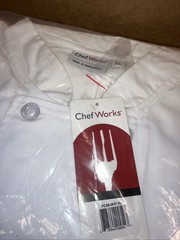 Chef Works Unisex Volnay Chef Coat, White X-Large PCSSWHTXL Size XL