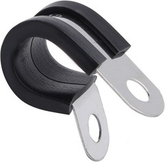 20Pcs 1/2 Inch Stainless Steel Cable Clamps, Rubber Cushioned Insulated Pipe Cla