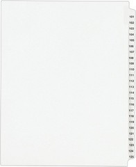 Stndrd Collated Legal Exhibit Avery(R) Style Dividers 101-125 Side Tab 8.5x11in