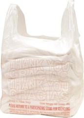 Bags 1/6 Large 22 x 11.5 x 6.5 Thank You T-Shirt Plastic Grocery Shopping Bags