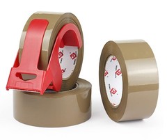 Heavy Duty Brown Packing Tape with Dispenser, 2.6 mil, 1.88 inch x 110 Yards …