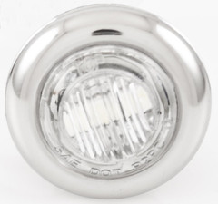 All Star QTY 20-3/4 (.75 Inch) Mini Clear Lens Amber 3 LED Clearance Lamp Round