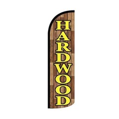 Hard Wood Swooper Flutter Windless Feather Flag | 3ft W x 11.5ft Tall