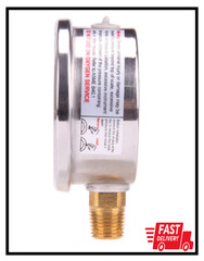 0-100 PSI/kPa Water Pressure Gauge, Glycerin Filled,psi Gauge