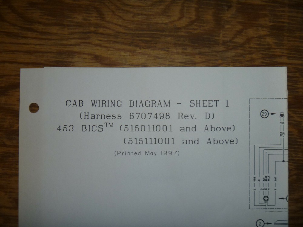 Bobcat 453 BICS Skid Steer CAB Electrical Wiring Diagram Manual SN 515011001-UP
