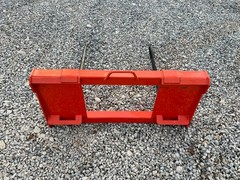 PROWorks Dual Hay Bale Spear Fork Attachment Fits Skid Steer Quick Attach
