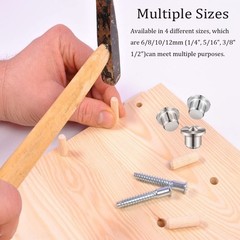 48 Pcs Metal Dowel Centering Pins for Woodworking – 1/4, 5/16, 3/8, 1/2 Inch Siz