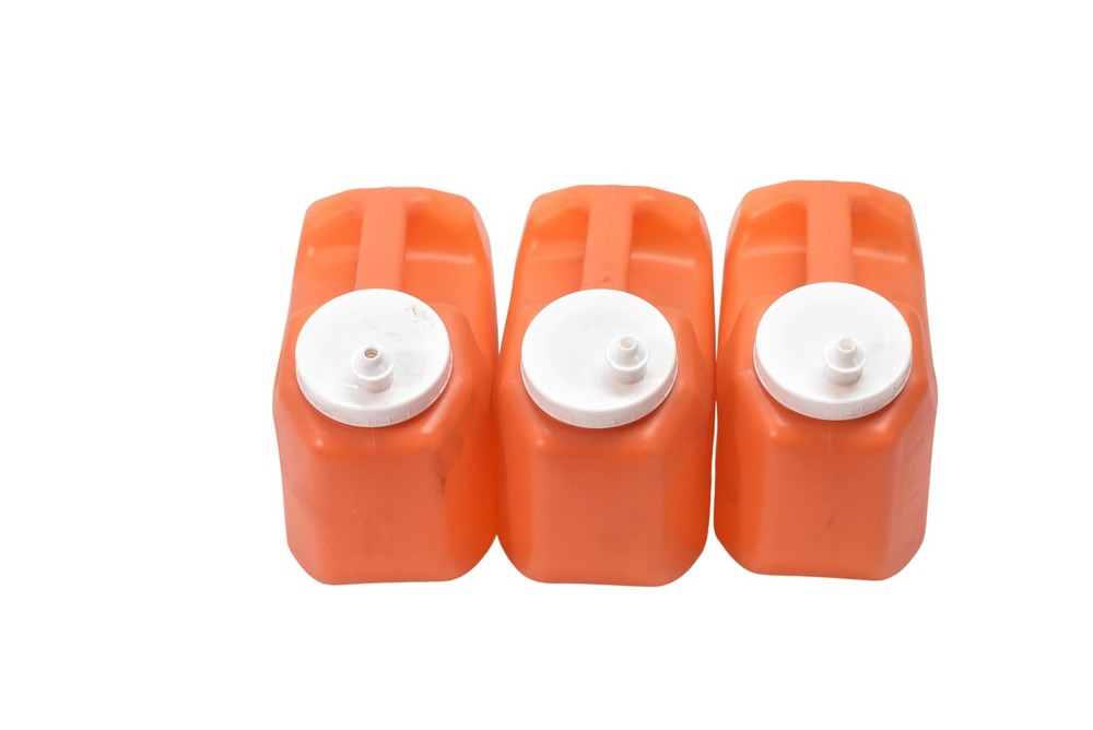 Simport Scientific 3 Liter Orange HDPE Bottles Lot Of 3 Laboratory Jugs Canada