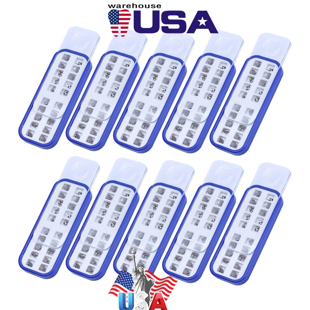 Dental Orthodontic Monoblock Metal Brackets Braces Mini Roth 022 3-4-5 Hook