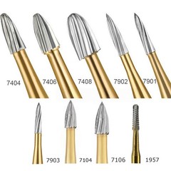 Dental Trimming&Finishing Gold Burs Tungsten Carbide Burr 19mm FG 7901/7902/7903