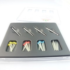 20Pcs Dental Endodontic Quartz Fiber Post Resin Glass Screw Pile&4Drills Assored