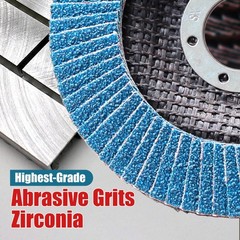 Flap Discs 40 Grit 4 1/2 x 7/8 Inch 50 Pack Stainless Steel EZARC Type
