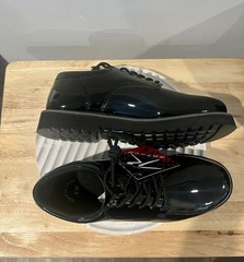Rothco Mens Black Shoes Hi Gloss Uniform Oxford With Heavy Work Sole Size 8W