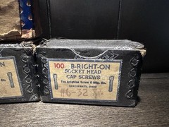 4 Boxes Vintage Socket Head Cap Screws B-RIGHT-ON BRIGHTON & MAC-IT Multi Size