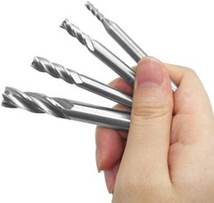 4-Flute End Mill Set, Metric CNC Milling Cutter Drill Bits Router 10Pcs