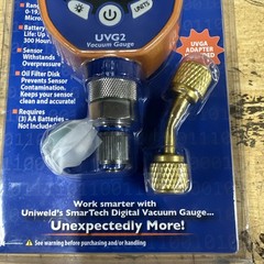Uniweld Digital Vacuum Gauge & 1/4″ x 1/4″ Female Adapter