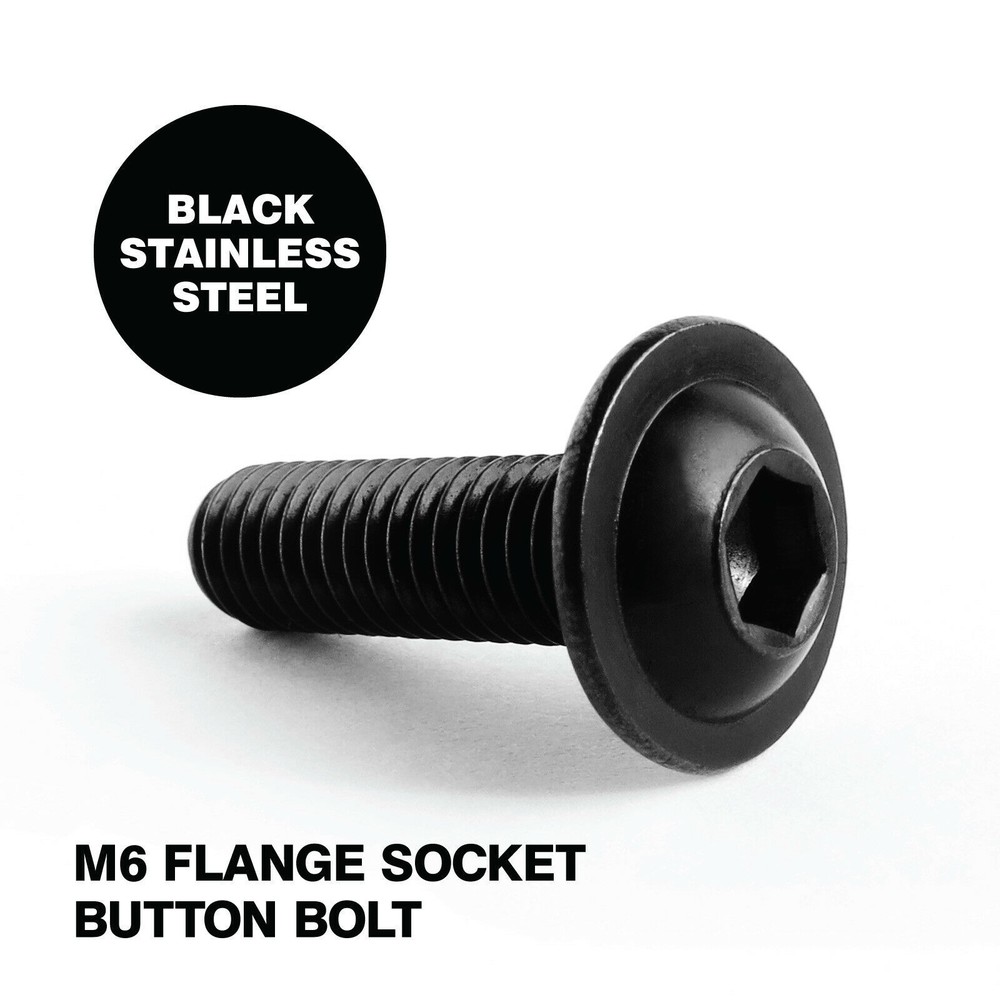 M4 M5 M6 M8 A2 BLACK STAINLESS HEX SOCKET FLANGED BUTTON HEAD ALLEN BOLT SCREWS