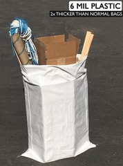 (5) Contractor Bags – 6 Mil – 31″ x 45″ – Garbage Dumpster Bag Trash Sandbags