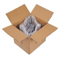 Lot Of 50 Clear Plastic 17″ Shirt Top Dress Retail Hangers w’ Metal Swivel Hooks