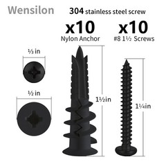 182 Pcs Drywall Anchors Kit | Heavy Duty Self-drilling Fasteners | Multi-purpose