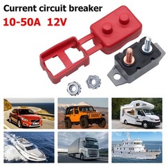 2PCS 10 Amp Automatic Reset Circuit Breaker with Cover Stud Bolt, 12V 24V Typ…