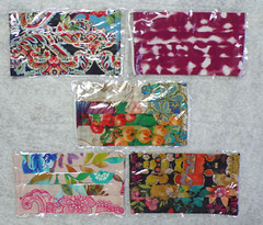5 FACE MASK NEW SEAL UNUSED FABRIC WASHABLE NON-MEDICAL MULTICOLOR WITH EAR LOOP
