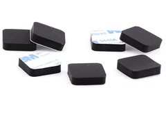3/4″ Sq x 3/16″ Tall Rubber Feet for Electronics Repair & Restore, 3M Backing